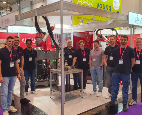 Das Team von ALPAKA Innovation am Messestand auf der Schweissen und Schneiden 2025