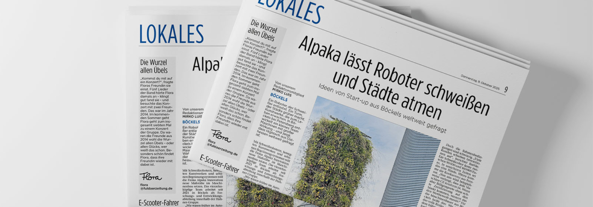 Zeitungsartikel ALPAKA Innovation in der Fuldaer Zeitung