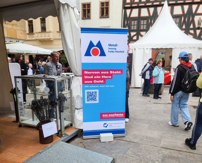 ALPAKA Innovation ist Teil des Metall-Innung-Fulda-Stands am Hessentag in Fulda