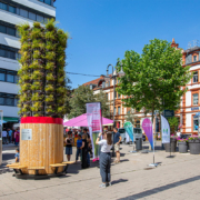 Der ALPAKA GreenTower bei der Eröffnungsfeier in der Fuldaer Bahnhofsstraße