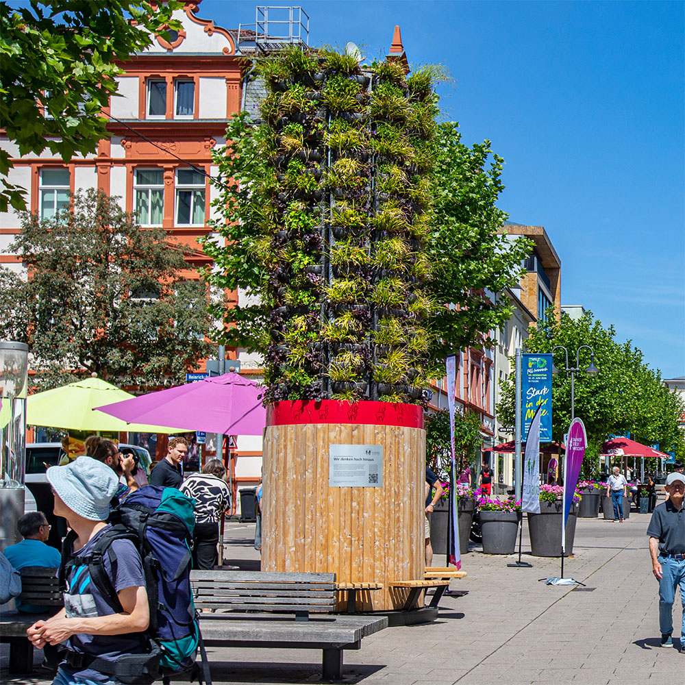 Der Alpaka Green Tower in der Fuldaer Innenstadt